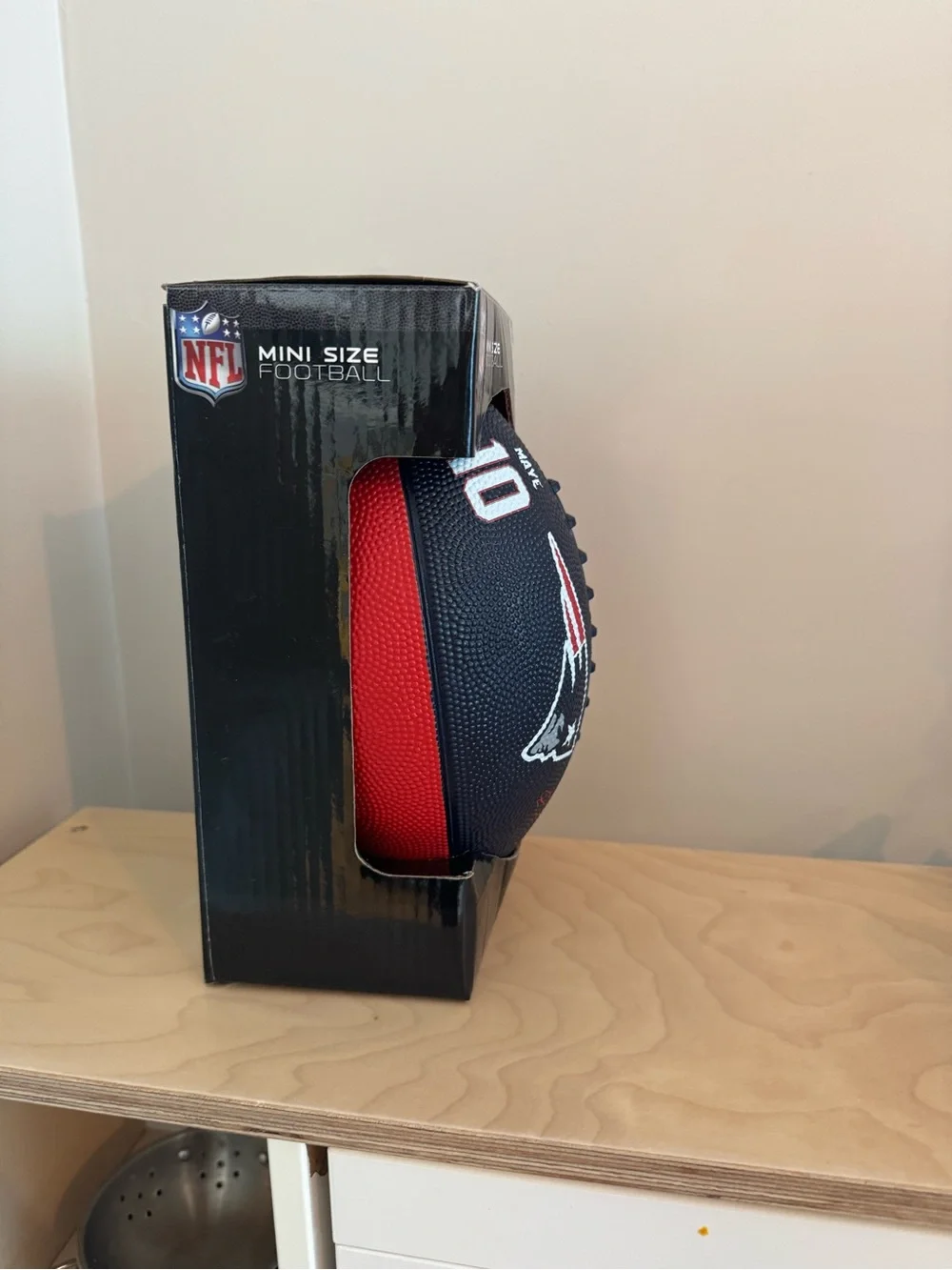New England Patriots Navy and Red Mini Football - Team Emblem